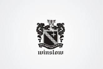 provide a heraldic shield, coat of arms or family crest logo