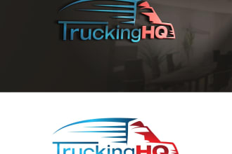 make a trucking transport logistics and towing truck logo