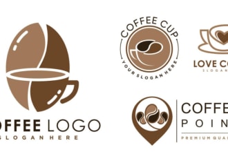 create high quality graceful cafe logo for your business