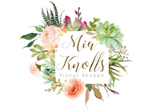 do awesome floral logo design for your business in 24 hours