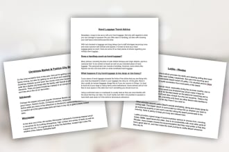 write a travel blog post or article for destination content
