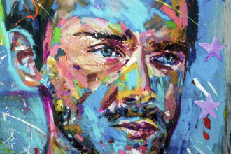 make an digital oil painting portrait from your photo for you