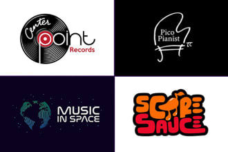 create superb entertainment, music and video graphic logo