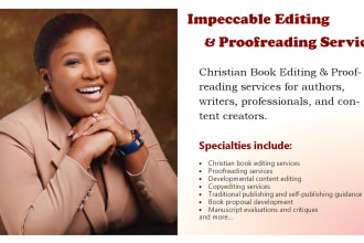 be christian book editor, book editing and proofreading,