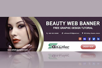 design elegant web banner, fb cover and ads