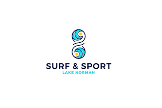 surf sport lake logo design