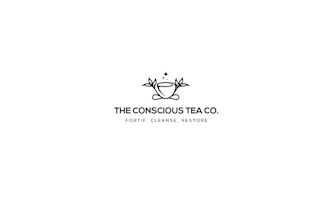 modern conscious healing tea company logo