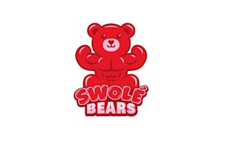 protein gummy supplement health logo