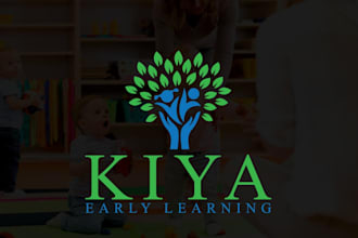 do a preschool mother care childcare daycare logo