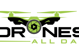 design super drone logo with stationary and business card