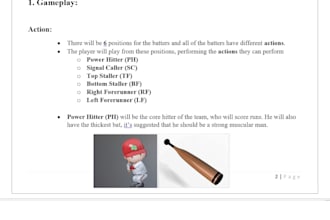 make a unique game design document