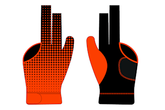 design professional snooker gloves mockup design