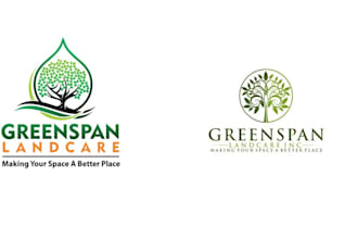 design agriculture tree landscape and lawn care and business logo