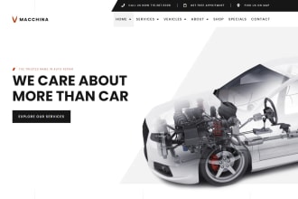 create auto repair website
