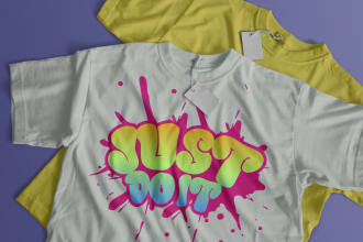 create custom graffiti and typography t shirt design