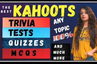 create kahoot, quizzes, trivia, tests, mcqs, questions, jotform, typeform, tests