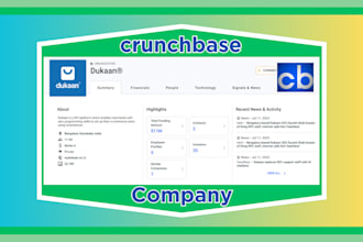 create a personal or company crunchbase profile