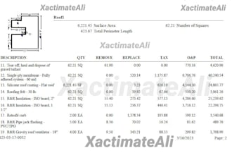 do accurate xactimate estimate for both residential and commercial roof