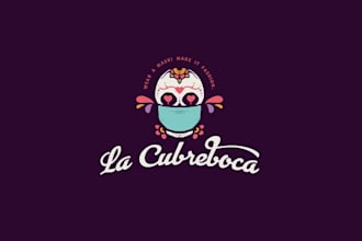 design cool locally made face masks logo