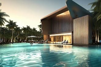 create swimming pool art
