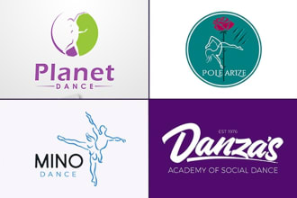 make high quality graceful dance studio logo for you
