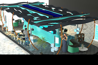 make 3d modelling for stalls