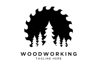 design high quality wood work logo with free source file