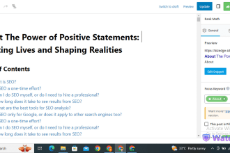 set up rank math on page SEO plugin with 95 score