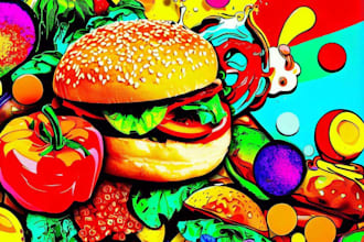 create a food pop art