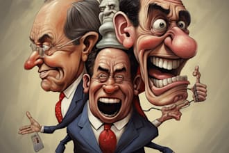 draw political cartoon and caricature