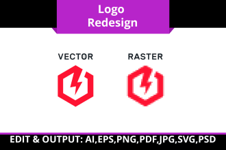 create or redesign an existing logo or edit ai, eps, png files
