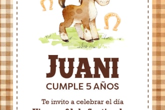 design an invitation card for your wedding, birthdays, etc