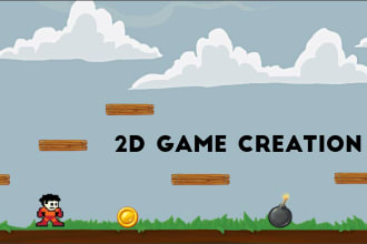 design and develop custom 2d games, video game, online games for you