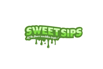 unique sweet sips logo design