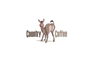 country ass coffee logo design