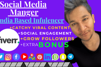 be your social media account manager for your brand growth