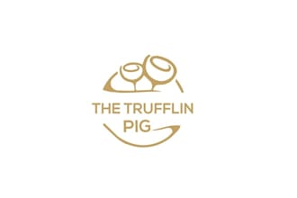 truffle pig unique bar logo design