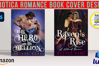 professional historical romance book cover or ebook cover design
