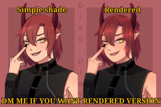 draw your oc, roblox, minecraft skin in simple shade