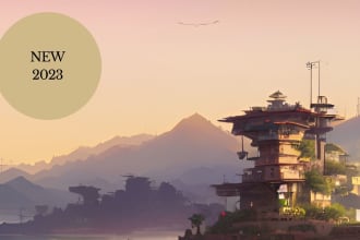 create a custom cover for your books and e books in futuristic solarpunk