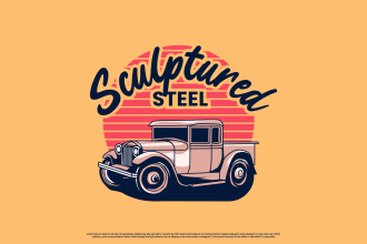 do stunning retro, vintage auto detailing and automotive logo design