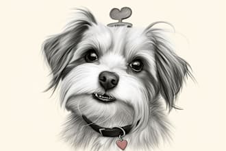 create a realistic portrait of your dog, cat, or pet
