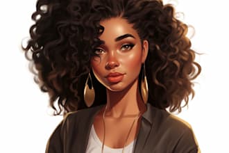 do african american any hairstyle for character illustration