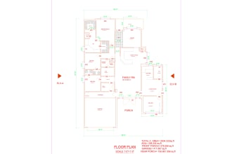 draft an architectural floor plans in autocad 2d