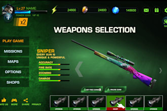 expert game UI design perfect gui hud for mobile PC console