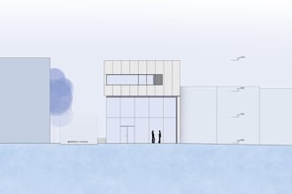 render floor plan, section and elevations in photoshop