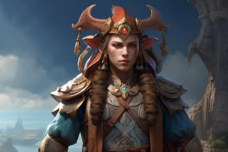 make design your character picture 2 d drawing for you