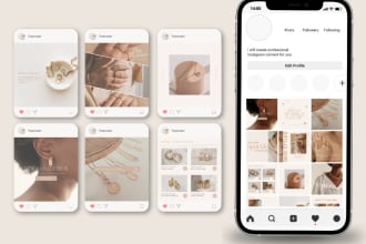 instagram, facebook, linkedin content and grow your account