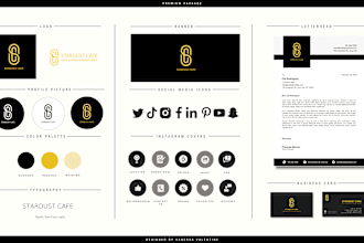 do minimalist, unique, timeless, business logo design and social media kit