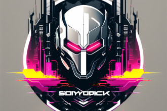 design futuristic cyberpunk logo or typography for you